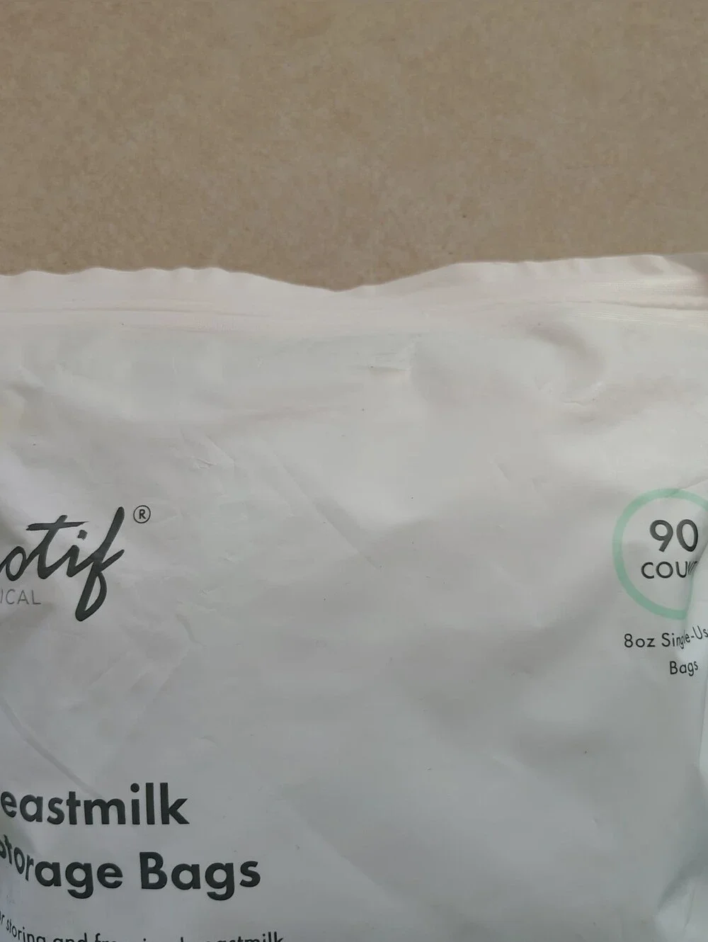Breastmilk Storage Bags Opened- White with Mint Accent